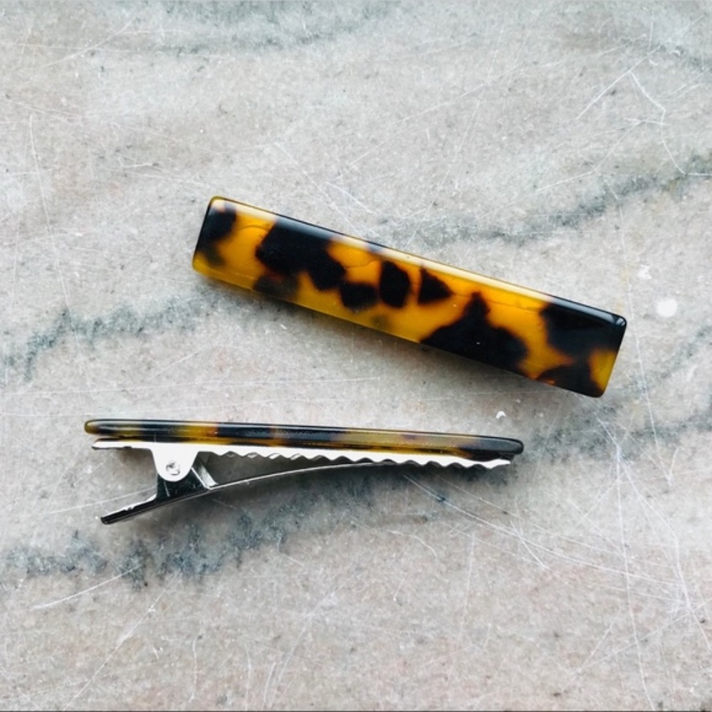 2.5" Acrylic Tortoise Alligator Clips (Set)